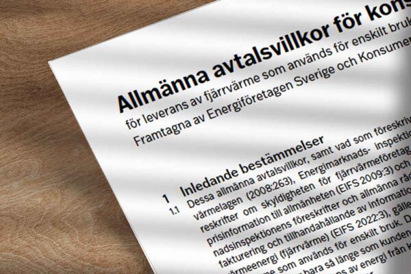 Bild på fjärrvärme avtal